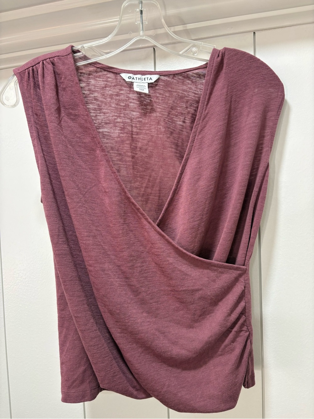 Athleta Mauve Rose Pink Breezy Wrap Tank Top size XXS
